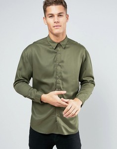 Oversize-рубашка из вискозы Another Influence - Зеленый