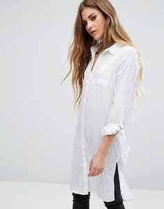 Длинная рубашка с пряжками Noisy May - Белый