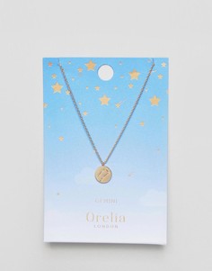 Ожерелье с подвеской-диском Близнецы Orelia - Золотой