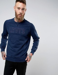 Синий свитер с логотипом Levis - Синий