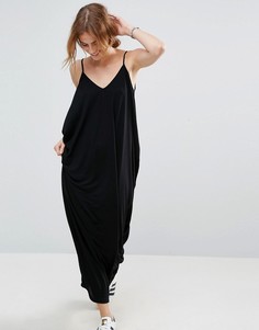 Платье макси с драпировкой ASOS - Черный