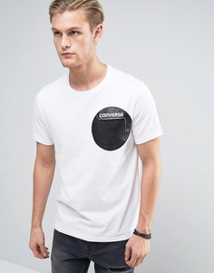 Белая футболка с принтом и карманом Converse 10003387-A02 - Белый