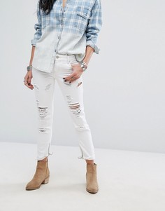 Рваные зауженные джинсы Glamorous - Белый