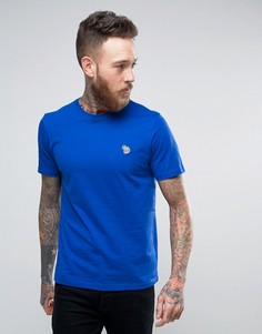Синяя узкая футболка с логотипом-зеброй PS by Paul Smith - Синий