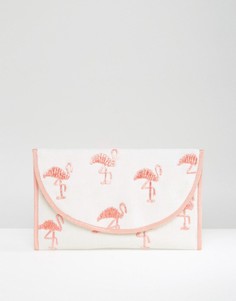 Клатч с вышивкой фламинго ASOS BEACH - Мульти