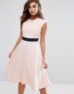 Приталенное платье миди Vesper - Розовый