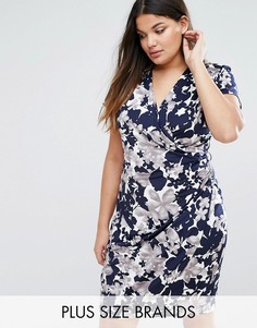 Платье с цветочным принтом и запахом Uttam Boutique Plus - Мульти