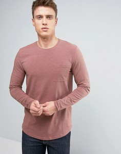 Длинный лонгслив Selected Homme - Розовый