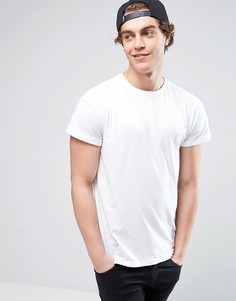Белая футболка с отворотами на рукавах New Look - Белый