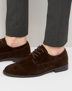 Темно-коричневые туфли дерби New Look - Коричневый