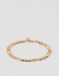 Золотистый браслет из цепочки плетения фигаро Chained & Able - Золотой