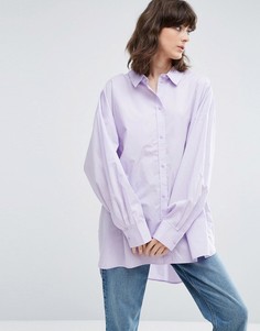 Oversize-рубашка Weekday - Фиолетовый
