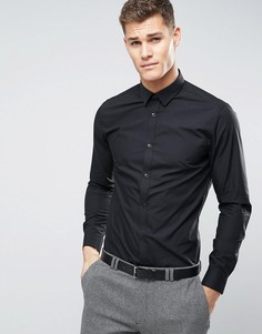 Черная строгая рубашка из поплина классического кроя New Look - Черный