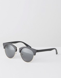 Черные круглые солнцезащитные очки в стиле ретро ASOS - Черный