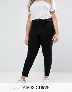 Черные джинсы скинни ASOS CURVE Ridley - Черный