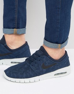 Темно-синие кроссовки Nike SB Stefan Janoski Max 631303-404 - Темно-синий