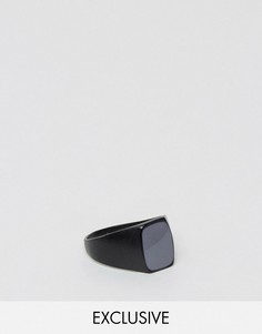 Черное кольцо из искусственного камня DesignB London - Черный