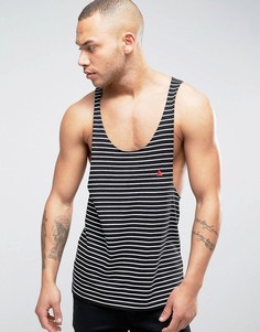 Майка-борцовка в полоску ASOS - Черный