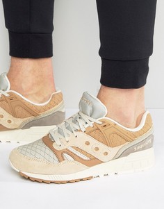 Светло-коричневые стеганые кроссовки Saucony Grid SD Pack S70308-2 - Рыжий