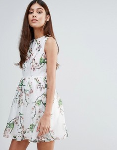 Платье из органзы с цветочным принтом Zibi London - Мульти