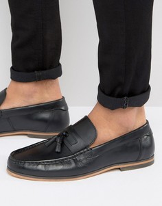 Лоферы из черной кожи с кисточками ASOS - Черный