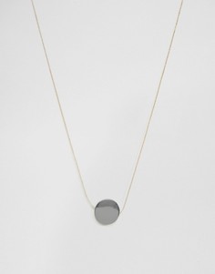 Ожерелье с серебристым кольцом ASOS - Серебряный