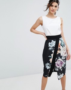 Платье миди с цветочным принтом Closet London 2 в 1 - Мульти