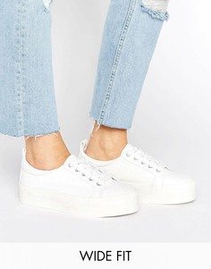 Кроссовки на платформе для широкой стопы ASOS DUSTY - Белый