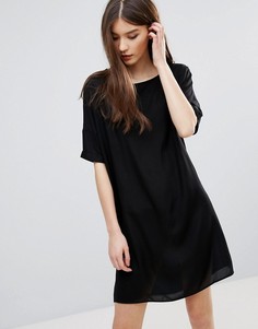 Свободное платье-футболка Pieces Irina - Черный