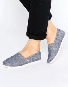 Голубые слипоны Toms - Синий