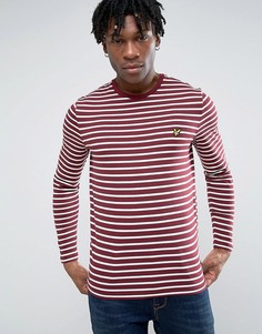 Лонгслив в бретонскую полоску с круглым вырезом Lyle & Scott - Красный