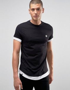 Удлиненная футболка Le Breve - Черный
