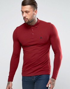 Красная обтягивающая футболка-поло из пике ASOS - Красный
