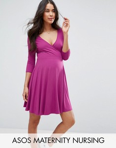 Платье с запахом для беременных ASOS Maternity NURSING - Черный