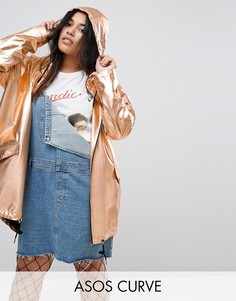 Дождевик цвета металлик ASOS CURVE - Золотой