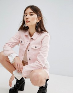 Укороченная розовая куртка с необработанным краем Dr Denim - Розовый