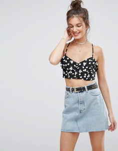 Майка-бралетт на пуговицах с цветочным принтом ASOS - Мульти
