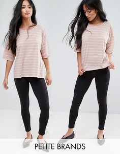 Комплект из 2 пар леггинсов New Look Petite - Черный