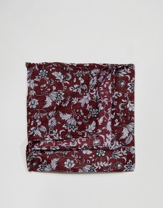 Бордовый платок для нагрудного кармана с узором ASOS - Красный