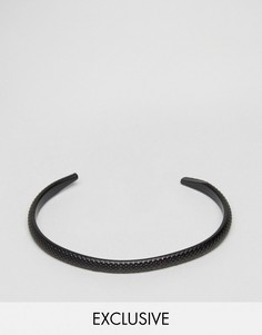 Черный фактурный браслет-манжета DesignB эксклюзивно для ASOS - Черный