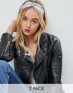 2 повязки на голову с цветочным принтом ASOS - Мульти