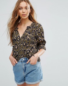 Лонгслив с леопардовым принтом Vero Moda - Мульти