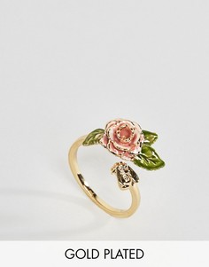 Позолоченное кольцо в винтажном стиле с розой Bill Skinner - Золотой