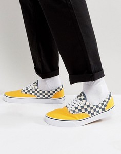 Желтые кеды с шахматным узором Vans Era VA38FRMV3 - Желтый