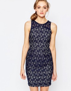 Кружевное цельнокройное платье Sugarhill Boutique - Темно-синий