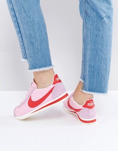 Кожаные кроссовки в стиле ретро Nike Classic Cortez - Розовый