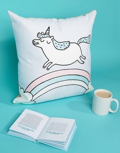 Подушка с надписью Unicorn Ohh Deer - Мульти