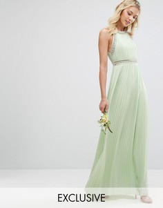 Декорированное платье макси TFNC WEDDING - Зеленый