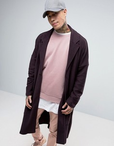 Фиолетовое трикотажное oversize-пальто ASOS - Фиолетовый