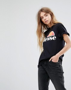 Футболка бойфренда с логотипом на груди Ellesse - Черный